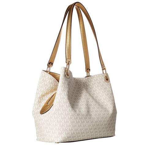 michael kors raven large creme|Michael Kors Large Raven Leather Shoulder Bag .